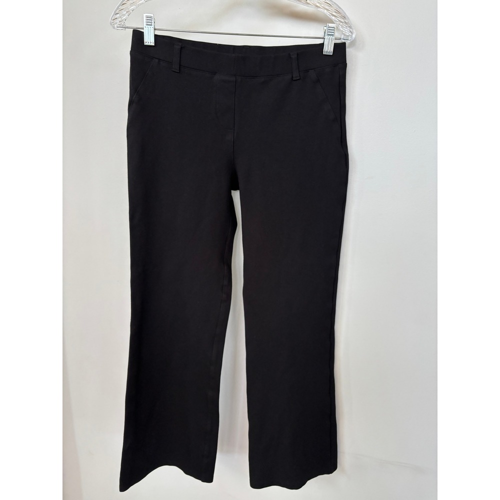 Quince Ultra-Stretch Ponte Straight Leg Pants Black Size M Office Workwear